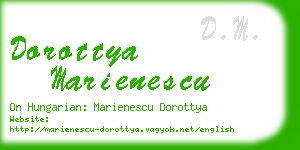 dorottya marienescu business card